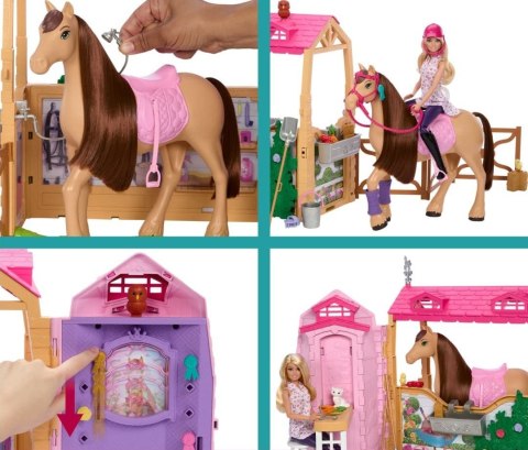 Lalka Barbie zestaw ze stajnią, koniem i akcesoriami Lalka Barbie zestaw ze stajnią, koniem i akcesoriami