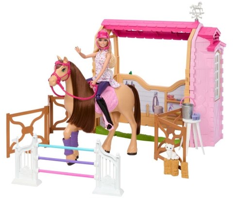 Lalka Barbie zestaw ze stajnią, koniem i akcesoriami Lalka Barbie zestaw ze stajnią, koniem i akcesoriami