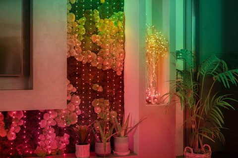 Inteligentne lampki dekoracyjne Strings USB-C (Candies) 200 LED RGB, perły, zielony przewód, 12 m