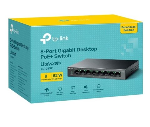 Przełącznik LS108GP 8xGE PoE+ Przełącznik LS108GP 8xGE PoE+