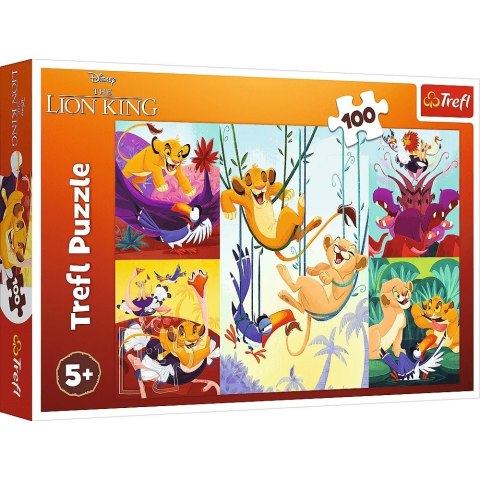 Puzzle 100 elementów Dzielny Król Lew Puzzle 100 elementów Dzielny Król Lew