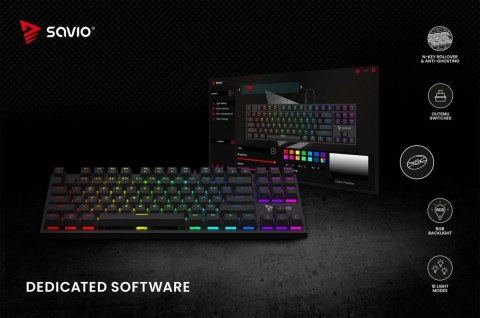 Klawiatura mechaniczna RGB Tempest X2 Outemu Red