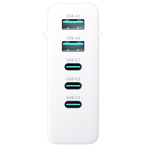 Ładowarka sieciowa 140W 3xUSB-C+2xUSB-A GaN PD QC Ładowarka sieciowa 140W 3xUSB-C+2xUSB-A GaN PD QC