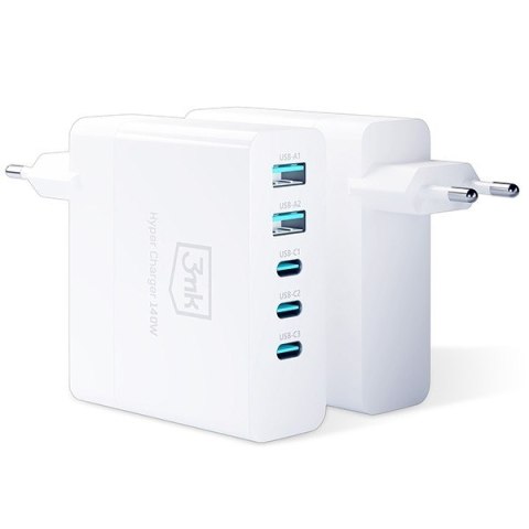 Ładowarka sieciowa 140W 3xUSB-C+2xUSB-A GaN PD QC Ładowarka sieciowa 140W 3xUSB-C+2xUSB-A GaN PD QC