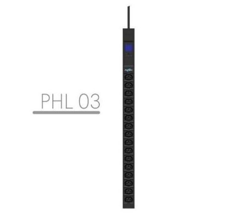 Listwa zasilająca rack pdu 19" 10a 16x iec c13 3m iec c14 miernik pionowa czarna Listwa zasilająca rack pdu 19" 10a 16x iec c13 3m iec c14 miernik pionowa czarna
