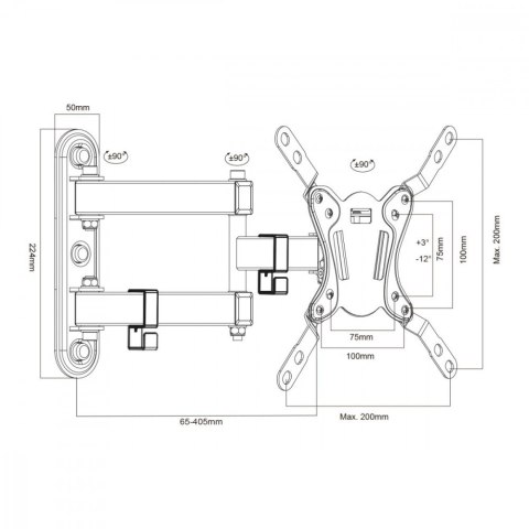 Uchwyt do TV/Monitora 23-43 cale 30kg MC-418 Uchwyt do TV/Monitora 23-43 cale 30kg MC-418