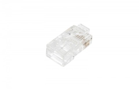 Wtyk RJ45 (8P8C) przelotowy, kat.5e, nieekranowany, AWG 26-24, opakowanie 100 sztuk Wtyk RJ45 (8P8C) przelotowy, kat.5e, nieekranowany, AWG 26-24, opakowanie 100 sztuk