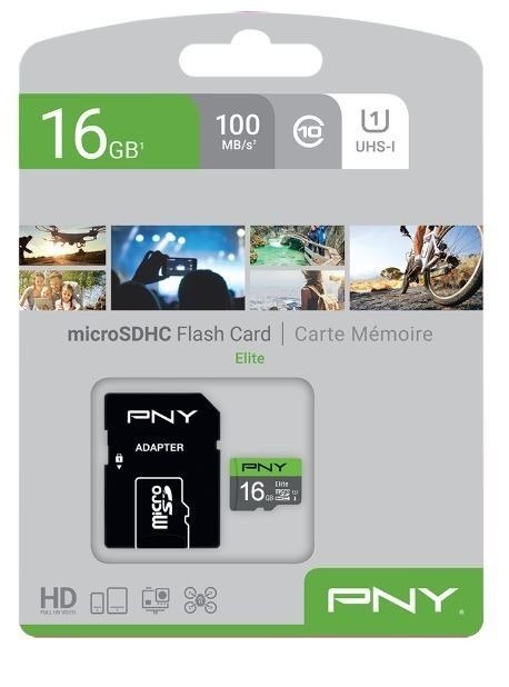 Karta pamięci microSDHC Elite 16GB P-SDU16GU185GW-GE Karta pamięci microSDHC Elite 16GB P-SDU16GU185GW-GE