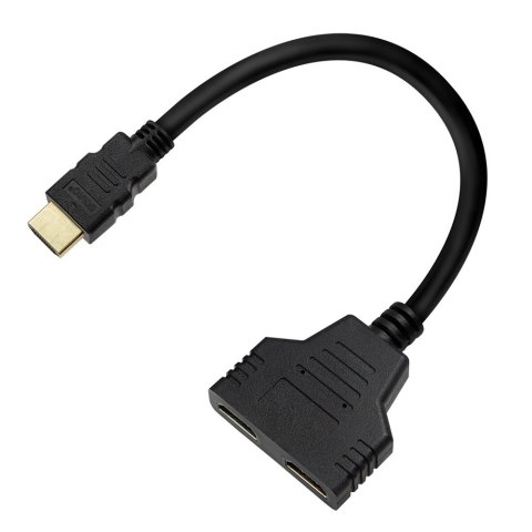 Pasywny splitter HDMI (M) - HDMI (Ż) x 2, AK-77 Pasywny splitter HDMI (M) - HDMI (Ż) x 2, AK-77