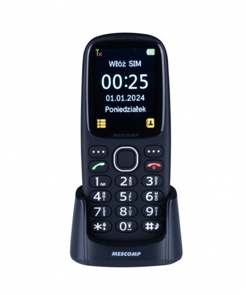 Telefon komórkowy dla seniorów Mescomp MT-166 Edgar Elegant 4GB Telefon komórkowy dla seniorów Mescomp MT-166 Edgar Elegant 4GB