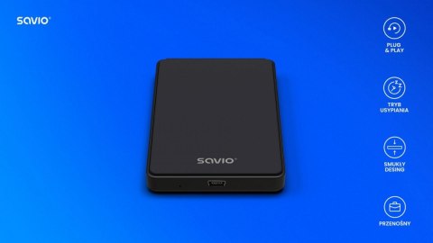 Obudowa na dysk zewnętrzny HDD / SSD 2.5" USB 2.0 AK-73