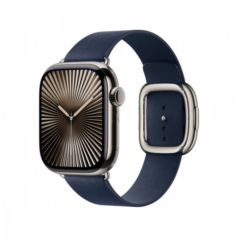 Pasek w kolorze głębinowego błękitu z klamrą nowoczesną do koperty 42 mm - rozmiar M Pasek w kolorze głębinowego błękitu z klamrą nowoczesną do koperty 42 mm - rozmiar M