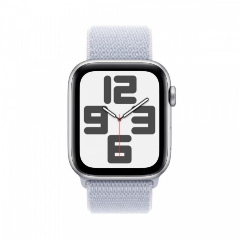 Watch SE GPS + Cellular, koperta 44 mm z aluminium w kolorze srebrnym z opaską sportową w kolorze błękitnego obłoku Watch SE GPS + Cellular, koperta 44 mm z aluminium w kolorze srebrnym z opaską sportową w kolorze błękitnego obłoku