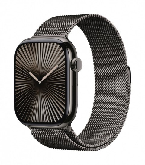 Watch Series 10 GPS + Cellular, koperta 46 mm z tytanu w kolorze łupkowym z bransoletą mediolańską w kolorze tytanu łupkowego - Watch Series 10 GPS + Cellular, koperta 46 mm z tytanu w kolorze łupkowym z bransoletą mediolańską w kolorze tytanu łupkowego -