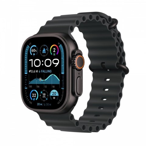 Watch Ultra 2 GPS + Cellular, koperta 49 mm z tytanu w kolorze czarnym z paskiem Ocean w kolorze czarnym Watch Ultra 2 GPS + Cellular, koperta 49 mm z tytanu w kolorze czarnym z paskiem Ocean w kolorze czarnym