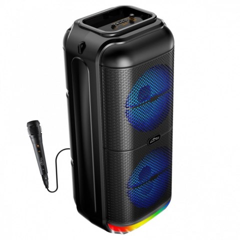 Głośnik BT POWER AUDIO MT3183 Karaoke/Bluetooth 5.3/FM/MP3/MicroSD/USB/AUX/Jack 6.3/USB-C/Iluminacja/RMS 50W/PMPO 900W Głośnik BT POWER AUDIO MT3183 Karaoke/Bluetooth 5.3/FM/MP3/MicroSD/USB/AUX/Jack 6.3/USB-C/Iluminacja/RMS 50W/PMPO 900W