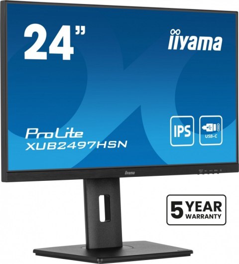 Monitor 24 cale XUB2497HSN-B2 IPS, USB-C Dock, HDMI, DP, 300cd, Pivot, HAS /5y/