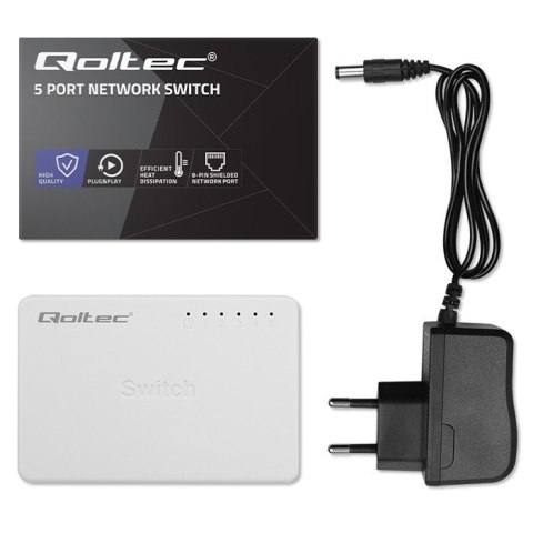SWITCH przełącznik sieciowy 5 x port RJ45 | 100Mbps | Fast Ethernet| LAN SWITCH przełącznik sieciowy 5 x port RJ45 | 100Mbps | Fast Ethernet| LAN