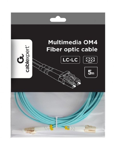 Kabel światłowodowy wielomodowy duplex OM4 50/125, LC/LC, 5m Kabel światłowodowy wielomodowy duplex OM4 50/125, LC/LC, 5m
