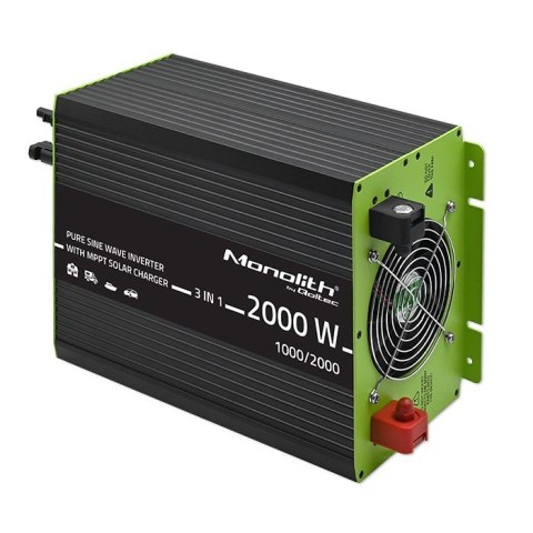 Przetwornica solarna 3w1 z funkcją ładowania AC | MPPT | UPS | ATS | 1000W | 2000W | 12V na 230V | Czysty Sinus Przetwornica solarna 3w1 z funkcją ładowania AC | MPPT | UPS | ATS | 1000W | 2000W | 12V na 230V | Czysty Sinus