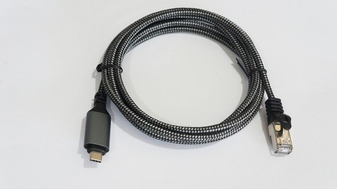 Kabel USB C - RJ-45 2 m kat.6, 1 Gbit Kabel USB C - RJ-45 2 m kat.6, 1 Gbit