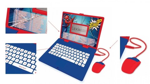 Laptop edukacyjny Spider-Man Trzyjęzyczny UA/ENG/PL 186 aktywności Laptop edukacyjny Spider-Man Trzyjęzyczny UA/ENG/PL 186 aktywności