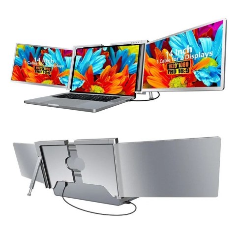 Przenośne monitory do laptopa Smart Life S400 14 cali, 2 monitory, IPS, 1080p Full HD Przenośne monitory do laptopa Smart Life S400 14 cali, 2 monitory, IPS, 1080p Full HD