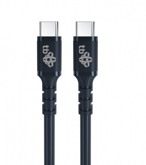 Kabel USB C - USB C 60W żelowy 1m czarny Kabel USB C - USB C 60W żelowy 1m czarny