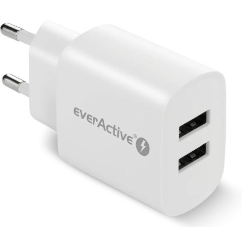 Ładowarka sieciowa 2X USB 2,4A 12W Biała Ładowarka sieciowa 2X USB 2,4A 12W Biała