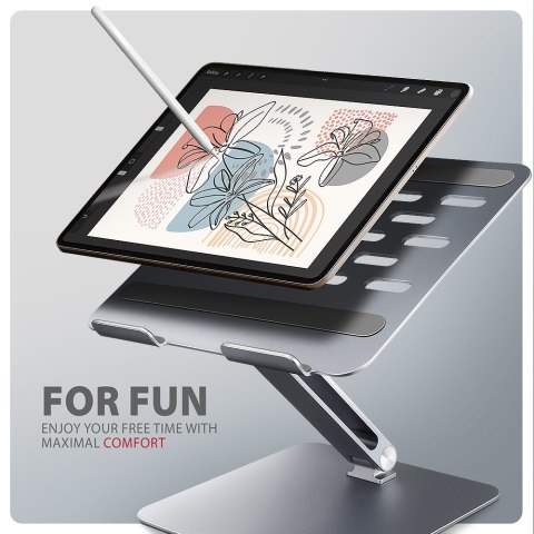 STND-LQ Podstawa do laptopów aluminiowa 10-16" cali, regulowane kąty nachylenia