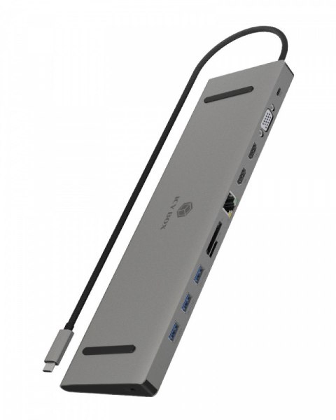 Stacja dokująca IB-DK2106a-CPD 11 w 1, 2x HDMI, 1x VGA, LAN, czytnik kart, 3x USB, 100W PD Stacja dokująca IB-DK2106a-CPD 11 w 1, 2x HDMI, 1x VGA, LAN, czytnik kart, 3x USB, 100W PD