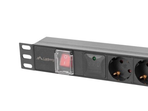 Listwa zasilająca rack PDU 19 cali 1U 16A 5xschuko 2m czarna Listwa zasilająca rack PDU 19 cali 1U 16A 5xschuko 2m czarna