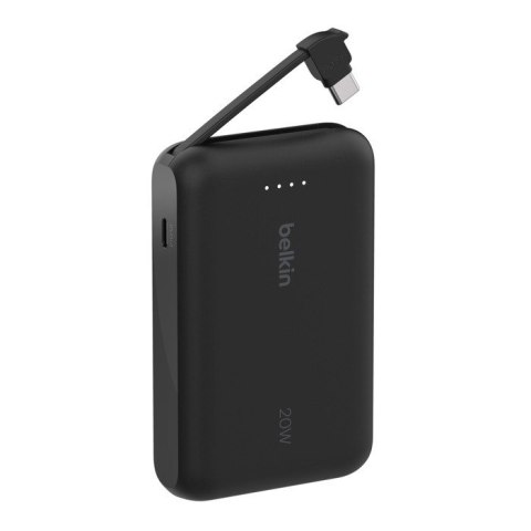 PowerBank BoostCharge 10k mAh 20w wbudowany kabel-C, port-C, czarny PowerBank BoostCharge 10k mAh 20w wbudowany kabel-C, port-C, czarny