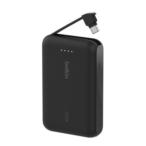 PowerBank BoostCharge 10k mAh 20w wbudowany kabel-C, port-C, czarny PowerBank BoostCharge 10k mAh 20w wbudowany kabel-C, port-C, czarny