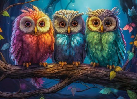 Puzzle 300 elementów Trzy małe sowy Puzzle 300 elementów Trzy małe sowy