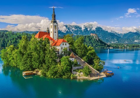 Puzzle 500 elementów Bled Słowenia jezioro Puzzle 500 elementów Bled Słowenia jezioro