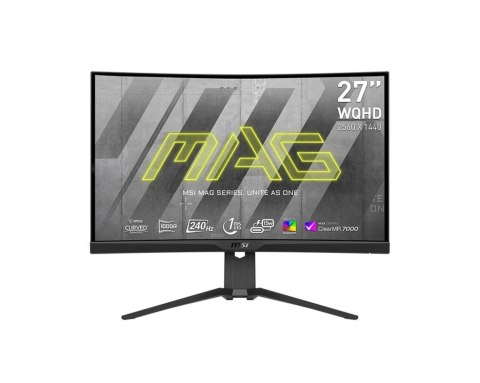 Monitor 27 cali MAG 275CQRXF LED/QHD/Curved/240Hz/czarny