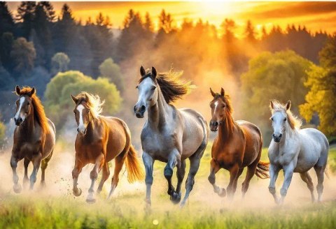 Puzzle 1500 elementów Dzikie konie Puzzle 1500 elementów Dzikie konie