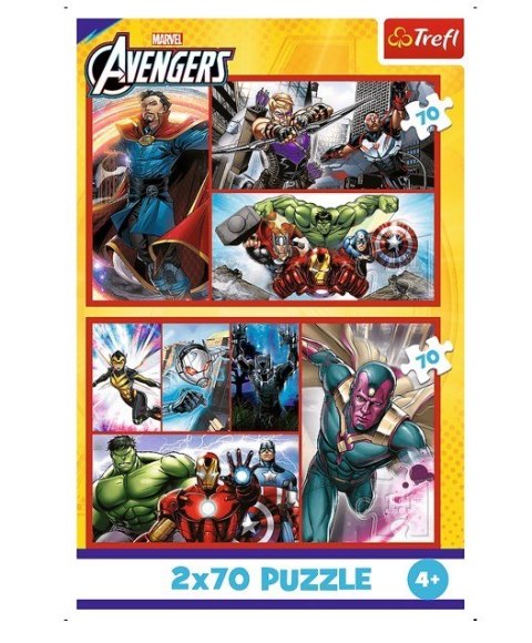 Puzzle 2x70 elementów Avengers Zostań bohaterem Puzzle 2x70 elementów Avengers Zostań bohaterem
