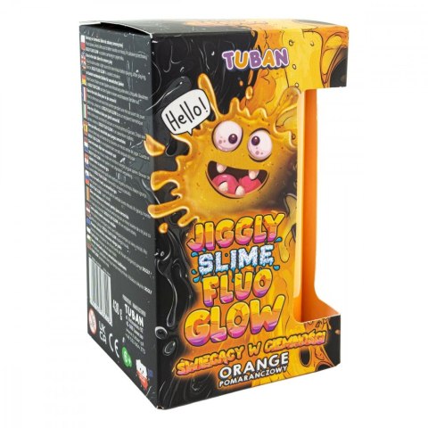 Slime Jiggly Fluo Glow pomarańczowy 430g Slime Jiggly Fluo Glow pomarańczowy 430g