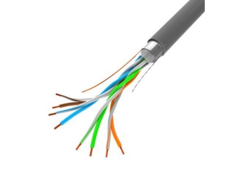 Kabel LAN FTP 100MB/S drut CCA 100M szary Kabel LAN FTP 100MB/S drut CCA 100M szary