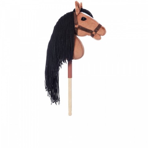 Koń na kiju Hobby Horse HOPPIHORSE A3 Bay - ciemny brąz, maść gniada