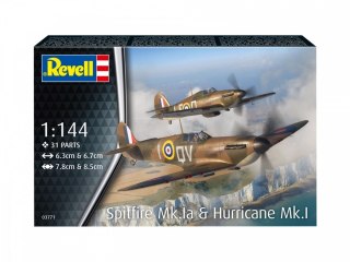 Modele do sklejania Samolot Supermarine Spitfire MkIa&H.Huriccane 1/144