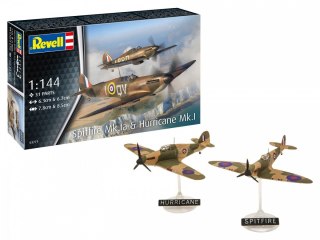 Modele do sklejania Samolot Supermarine Spitfire MkIa&H.Huriccane 1/144