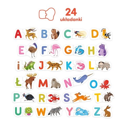 Puzzle do pary - Literki Puzzle do pary - Literki