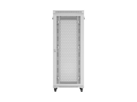 Szafa instalacyjna rack stojąca 19 cali 42U 800x1000 drzwi perforowane LCD szara (Flat pack)