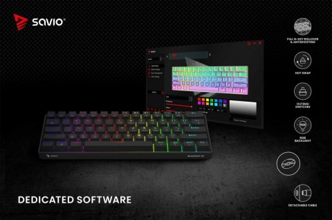 Klawiatura mechaniczna BLACKOUT X2 OUTEMU Blue, Hot Swap