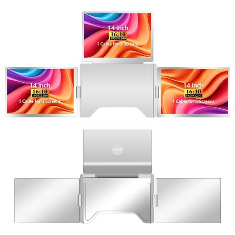 Przenośne monitory do laptopa Smart Life S780 14 cali S780 3 monitory, IPS, 1920x1200 Przenośne monitory do laptopa Smart Life S780 14 cali S780 3 monitory, IPS, 1920x1200