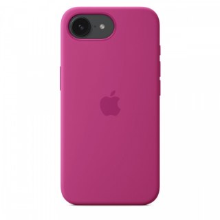 Etui silikonowe do iPhonea 16e - żywy róż