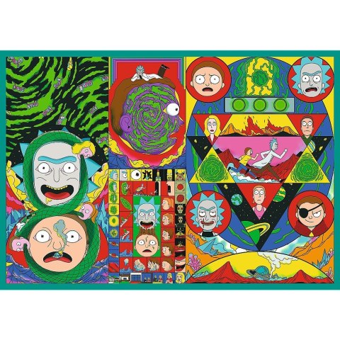 Puzzle 4x250 elementów Rick i Morty Zakręcony świat Puzzle 4x250 elementów Rick i Morty Zakręcony świat
